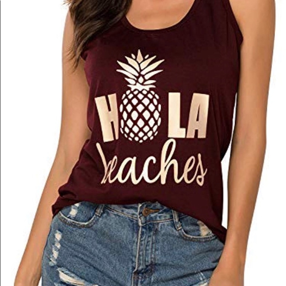 Women’s Hola Beaches Letter Print Tank top